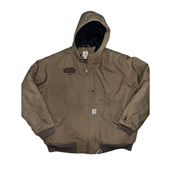 Carhartt Quick Duck quilted brown men's hooded coat men plus size 2Xl heavy coat - Picture 1 of 11